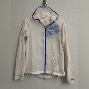 Nike Impossibly Light Running Jacket Womens M WHITE BLUE